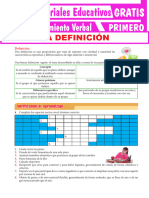 Actividades Sobre La Definición para Primer Grado de Secundaria Ok