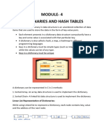 Module-4 Dictionaries and Hash Tables