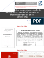 Nuevas Directrices Sobre Los Límites de Hemoglobina para Definir El Diagnóstico de Anemia en Individuos y Poblaciones