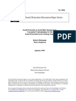 Social Protection As Social Risk Managem