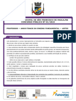 0810.004 Professor - Anos Finais Do Ensino Fundamental - Artes NS DM POS-PRELO