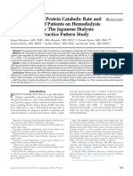 The Normalized Protein Catabolic Rate and Mortality Risk of P 2020 Journal o