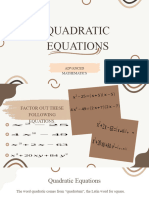 Week 13 - Quadratic Equation