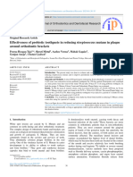 Effectiveness of Probiotic Toothpaste in Reducing Streptococcus Mutans in Plaque Around Orthodontic Brackets