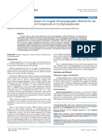 Development and Validation of A Liquid Chromatographic Method For The Quantification of Related Compounds in Cyclophosphamide 2153 2435 1000595