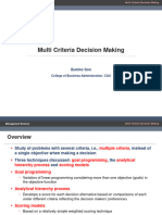 Multi Criteria Decision Making