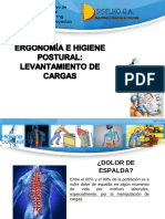 Ergonomia e Higiene Postural Levantamiento de Cargas