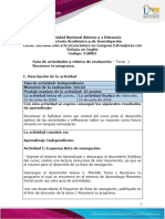 Guia de Actividades y Rúbrica de Evaluación - Tarea 1 Reconoce Tu Programa