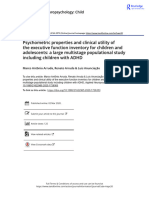 Psychometric Properties and Clinical Utility of The Executive Function Inventory For Children and Adolescents - A Large Multistage Populational Study Including Children With ADHD.