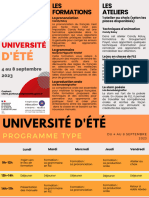 Université D'été - Programme