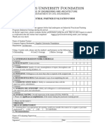 Evaluation Form