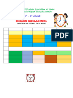 Horario Escolar - Gestion Del Tiempo en El Aula