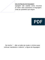 Exercícios Figuras de Linguagem