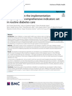 A Case Study On The Implementation of Quality and Comprehensive Indicators Set in Routine Diabetes Car