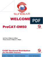 OM50 WELCOME PreCAT