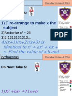 TRIG New For 10s After Half Term NN