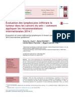 Valuation Des Lymphocytes Infiltrant La Tumeur Dans Les Canc - 2017 - Annales D