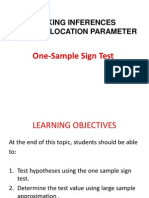 One Sample Sign Test