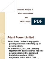 Financial Analysis of Adani Power Limited and NHPC Limited