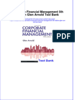 Full Download Corporate Financial Management 5th Edition Glen Arnold Test Bank All Chapter 2024 PDF