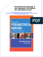 Full Download Drain's Perianesthesia Nursing: A Critical Care Approach 7th Edition Edition Jan Odom-Forren File PDF All Chapter On 2024