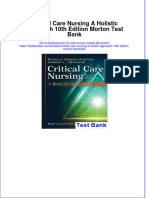 Full Download Critical Care Nursing A Holistic Approach 10th Edition Morton Test Bank All Chapter 2024 PDF