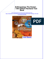 Full Download Cultural Anthropology The Human Challenge 14th Edition Haviland Test Bank All Chapter 2024 PDF