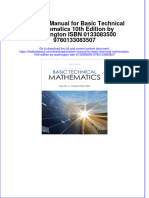 The Download Solution Manual For Basic Technical Mathematics 10th Edition by Washington ISBN 0133083500 9780133083507 Full Chapter New 2024