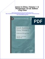 Family Business in China, Volume 1: A Historical Perspective 1st Ed. Edition Ling Chen Full Chapter Instant Download