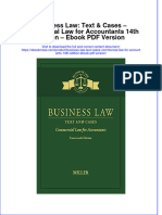 Full Download Business Law: Text & Cases - Commercial Law For Accountants 14th Edition - Ebook PDF Version File PDF All Chapter On 2024