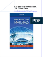 Mechanics of Materials Ninth Edition, Si. Edition Gere: Visit To Download The Full and Correct Content Document