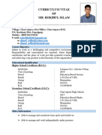 CV of Rofikul Islam