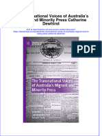 The Transnational Voices of Australia's Migrant and Minority Press Catherine Dewhirst Full Chapter Instant Download