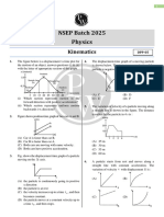 Kinematics - DPP 05 (Of Lec 13) - NSEP 2 Year Integrated Program