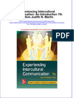 Experiencing Intercultural Communication: An Introduction 7th Edition Judith N. Martin Full Chapter Instant Download