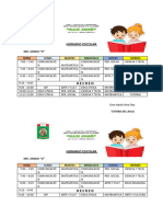 Horario Escolar 3°D - 2024