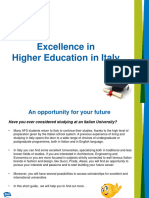 Excellence in Higher Education in Italy