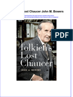 Full Download Tolkien's Lost Chaucer John M. Bowers File PDF All Chapter On 2024