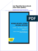 Full Download The Weimar Republic Sourcebook Anton Kaes (Editor) File PDF All Chapter On 2024