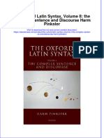 Full Download The Oxford Latin Syntax, Volume II: The Complex Sentence and Discourse Harm Pinkster File PDF All Chapter On 2024