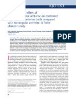 Biomechanical Effect of Dual Dimensional Archwire