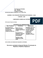 Caderno 1 - Crise Do Segundo Reinado, Proclamação Da Republica e Rep Oligarquica - 9 Ano História