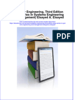 Reliability Engineering, Third Edition (Wiley Series in Systems Engineering and Management) Elsayed A. Elsayed