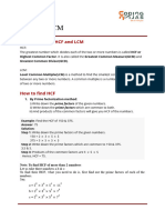 HCF - LCM