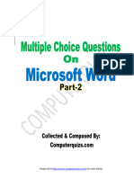 Microsoft Word MCQ Set-2