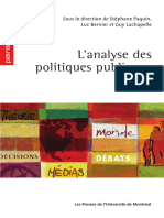 Paquin - L'analyse Des Politiques Publiques - RBRE