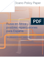 Policy Paper Rusia en Africa y Las Posibles Repercusiones para Espana