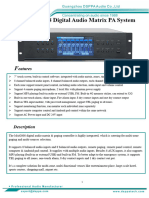 Data Sheet-MAG808 - 8x8 Digital Audio Matrix PA System