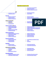 Major Fields of Computer Science