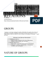 Group Dynamics and Intergroup Relations